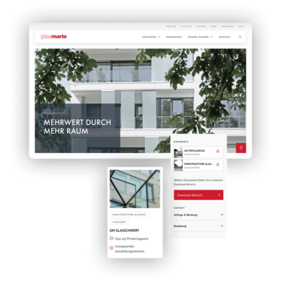 Glas Marte Website Overview Glas Marte Website Overview