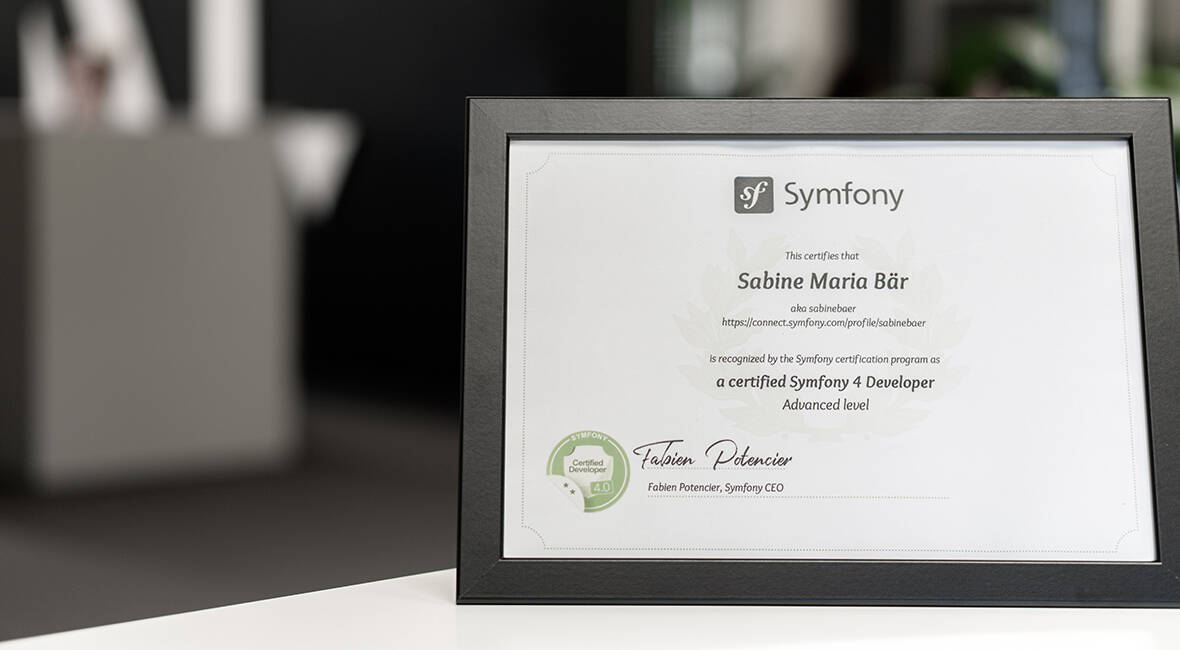 Symfony Zertifizierung Sabine Bär
