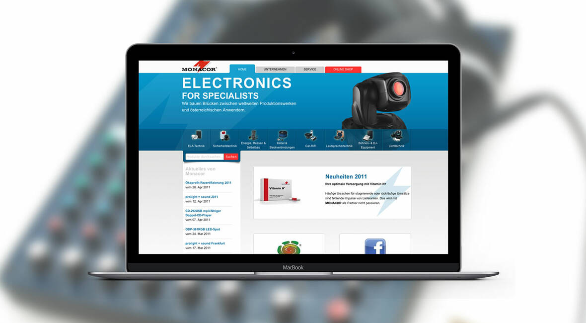 MASSIVE ART – Website-Relaunch für Monacor