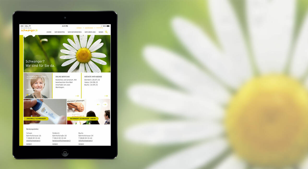 MASSIVE ART – Website-Relaunch für Schwanger.li