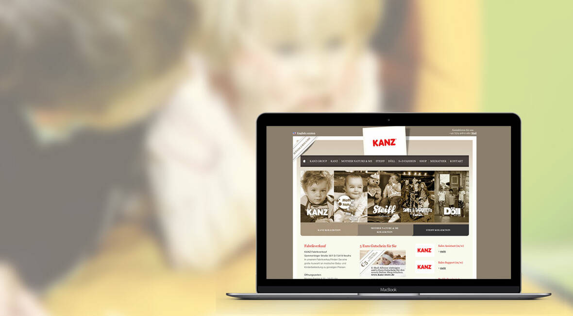 MASSIVE ART – Website für Kanz Kindermoden