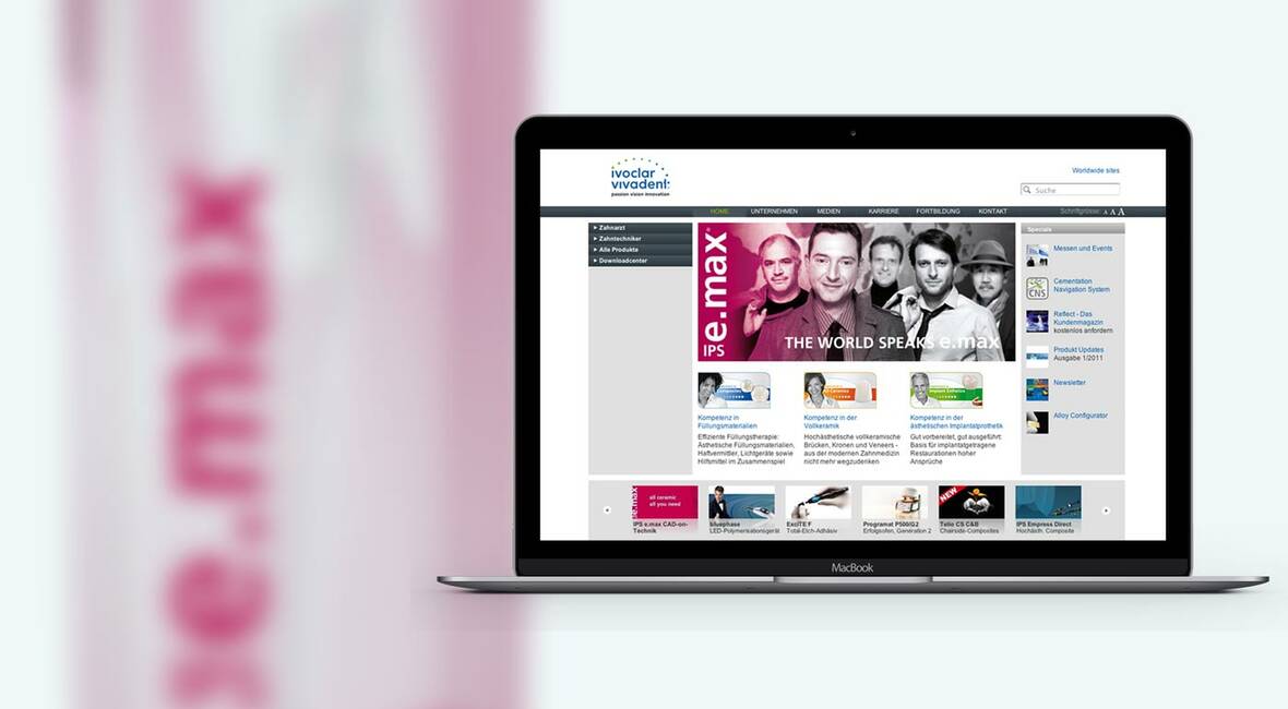 MASSIVE ART – Website-Relaunch für Ivoclar