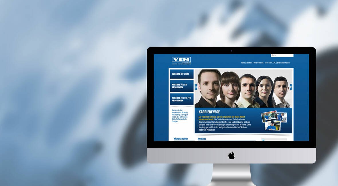 MASSIVE ART – Website für V.E.M – Vorarlberger Elektro- und Metallindustrie