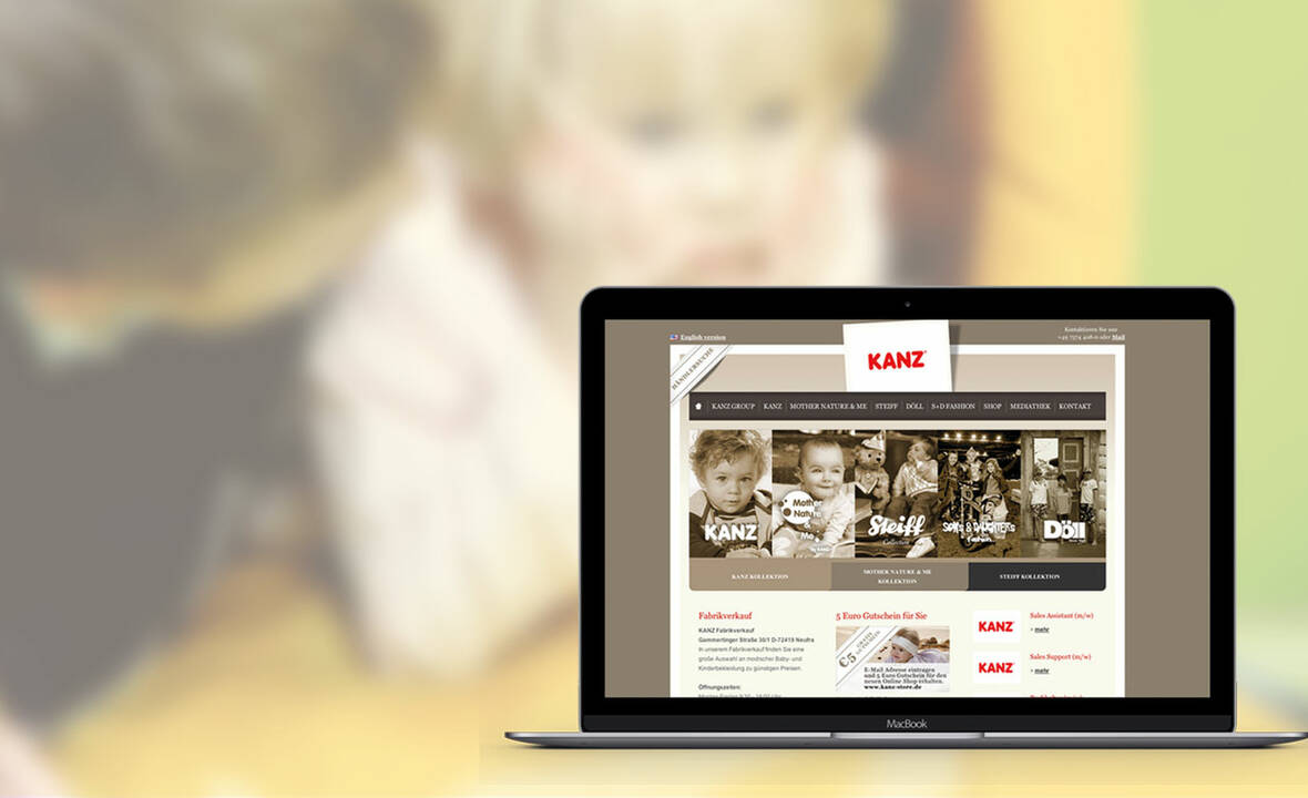 MASSIVE ART – Website für Kanz Kindermoden MASSIVE ART – Website für Kanz Kindermoden