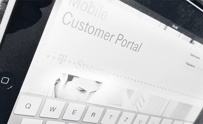 Header iPad-Applikation T-Systems Header iPad-Applikation T-Systems