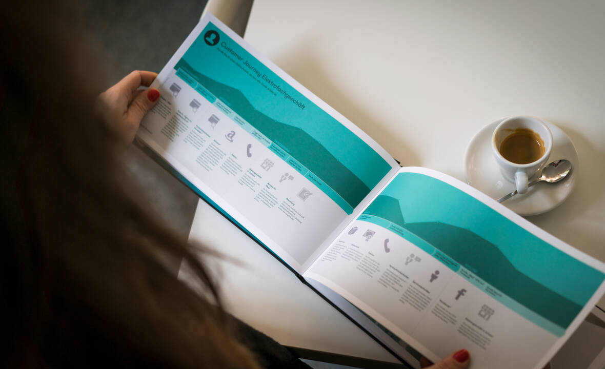 Im Projekthandbuch sind vom ersten Termin bis zum Projektabschluss alle Steps für unseren Kunden festgehalten. LKW Strategie Buch