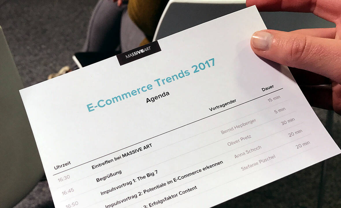 Trends im E-Commerce Herbst-Event MASSIVE ART Trends im E-Commerce Herbst-Event MASSIVE ART