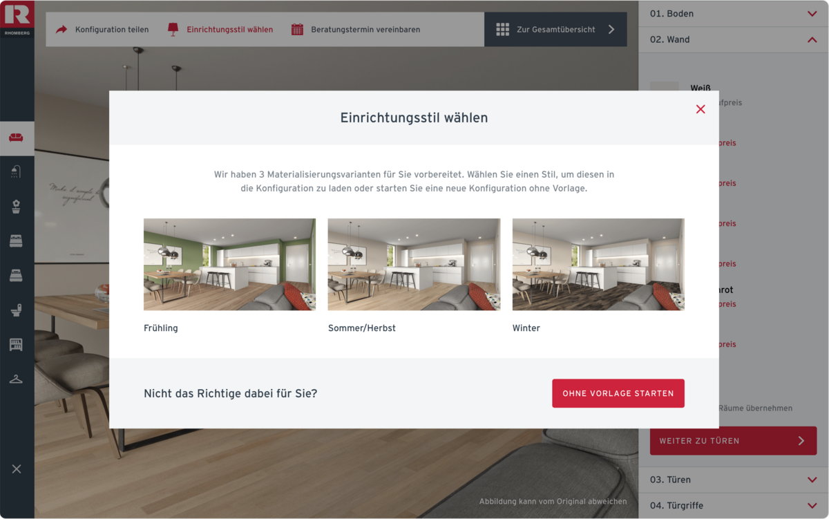 Rhomberg Bau Konfigurator