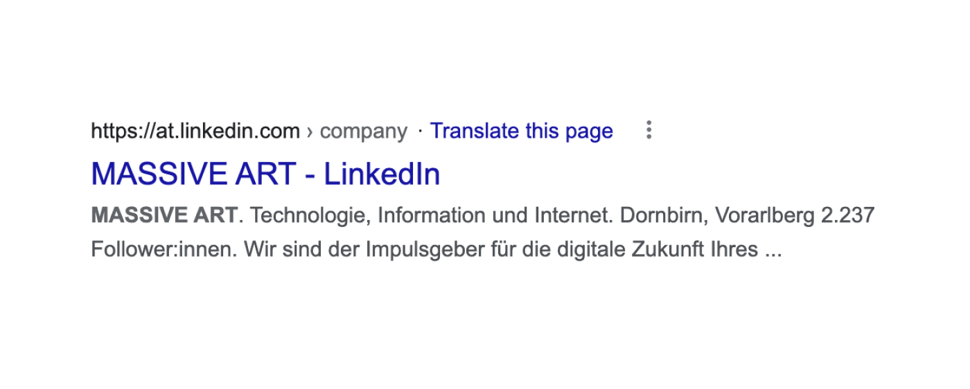 Rich Results ohne Optimierung