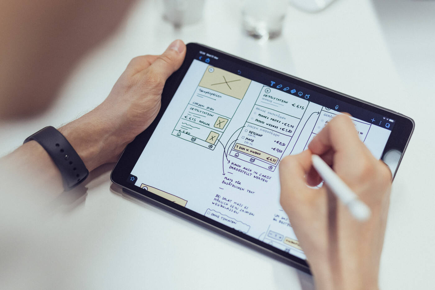 Wireframing für eine Mobile App Mobile App Design - Wireframing