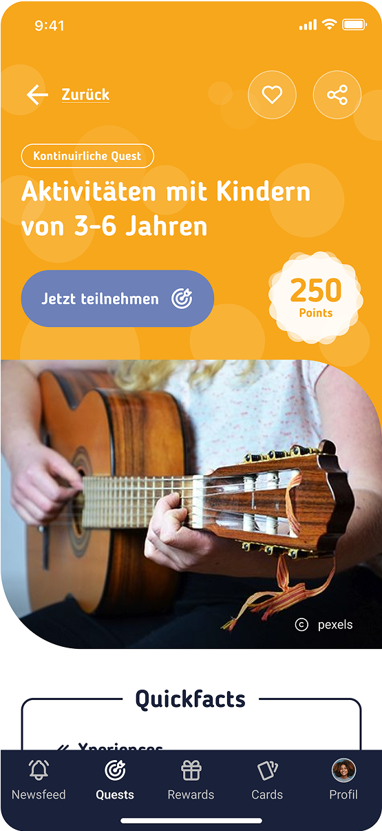 Optimierte Bottom-Navigation & platzsparende UI-Komponenten Detailseite Reward