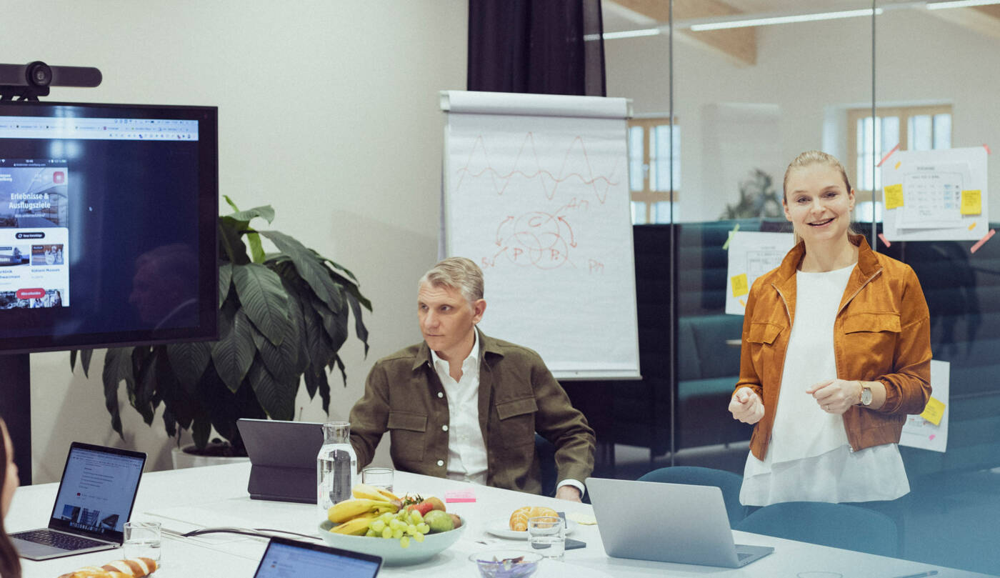 Projektpräsentation im Teammeeting