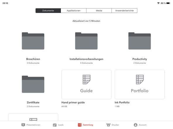 swissQprint Dokumente-sammlungen