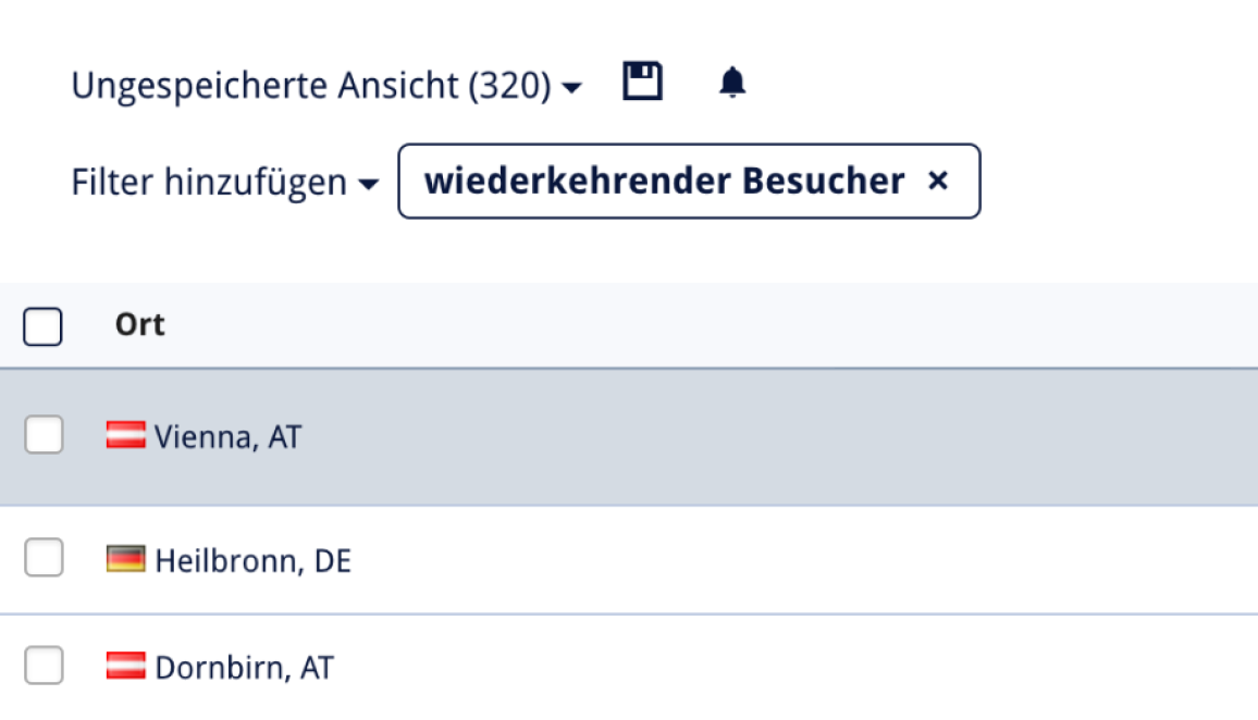 Besucher:innen-Typ (Erstbesucher / Wiederkehrende) Besucher:innen-Typ (Erstbesucher / Wiederkehrende)