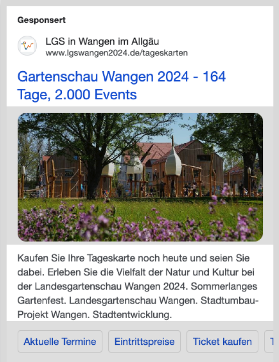 Zielgruppenspezifische Ads für Facebook & Co landesgartenschau-projekt-bild-2