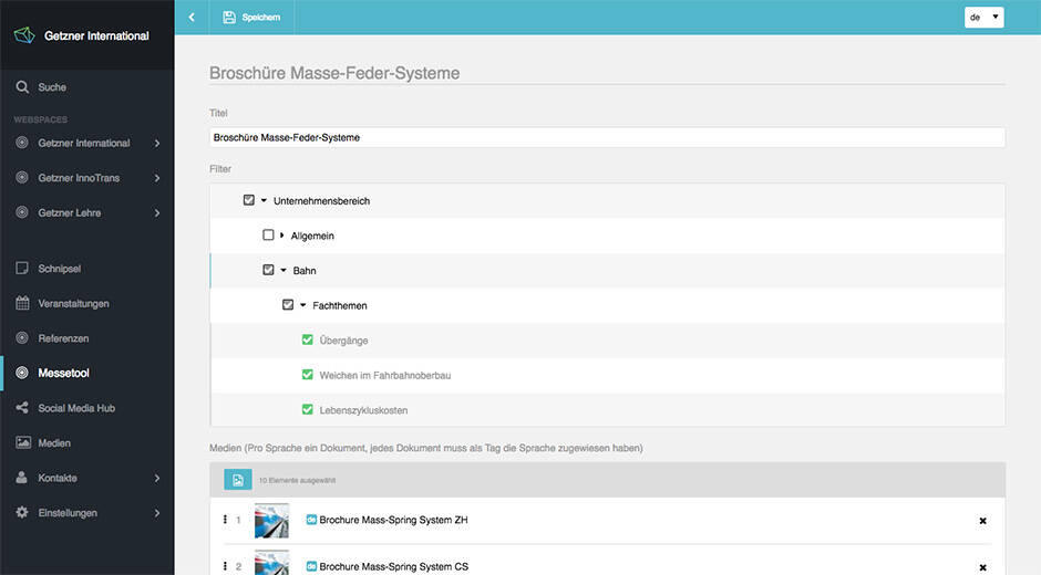 Getzner-Messetool Backend MASSIVE ART 