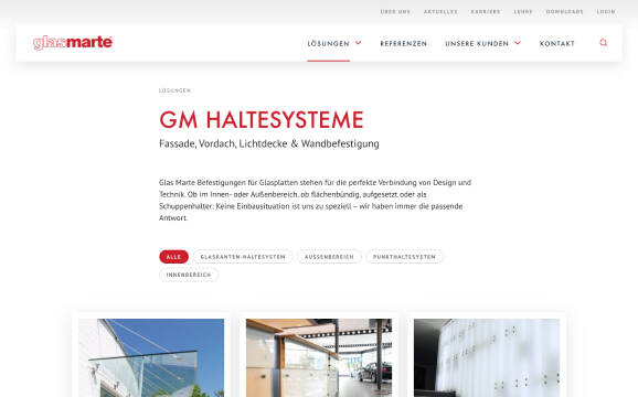 Glas Marte Website Filter