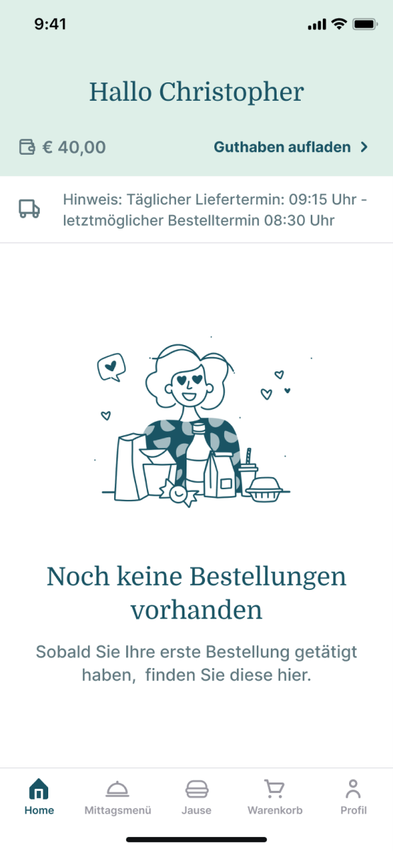 Bestell App Bestellungen Fronend