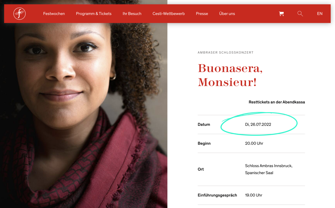 Event-Markup für die Festwochen der Alten Musik Event-Markup für die Festwochen der Alten Musik in Innsbruck