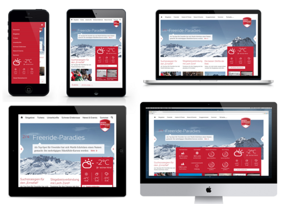 Warth-Schröcken responsives Webdesign