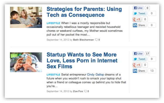 Auf mashable.com kann man "sharen" bis die Finger bluten
