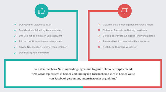 Infografik zum Download: DO’s & DONT’s bei Facebook Gewinnspielen