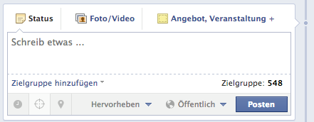 Privatssphäre Einstellungen für Facebook Postings