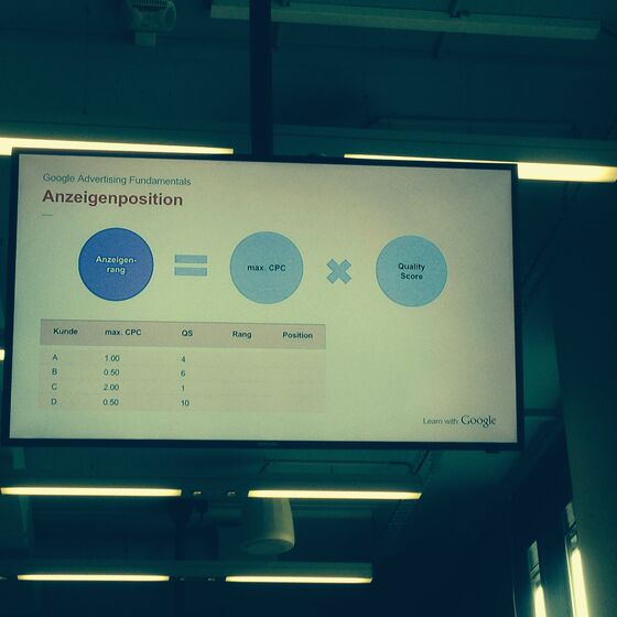 Google Adwords Basics Zürich Mai 2014 - Anzeigenposition