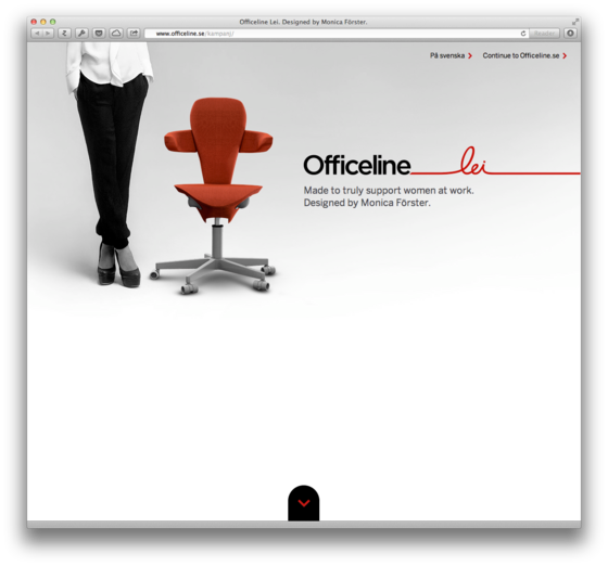 One Page Webdesign Beispiel Officeline