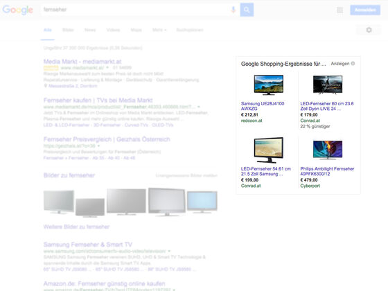 Google-SERPs-Fernseher