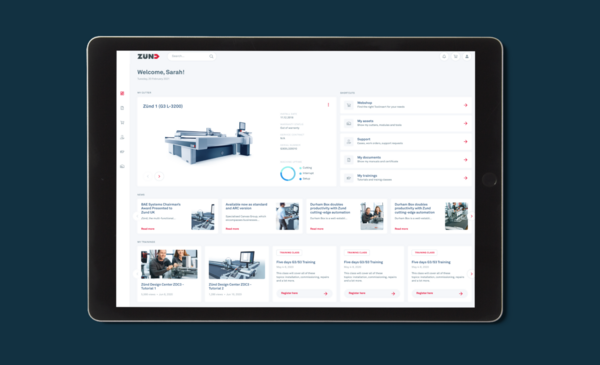 Kundenportal der Zünd Systemtechnik AG