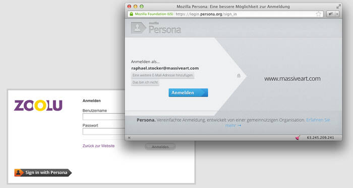 Persona Login Dialog Persona Login Dialog