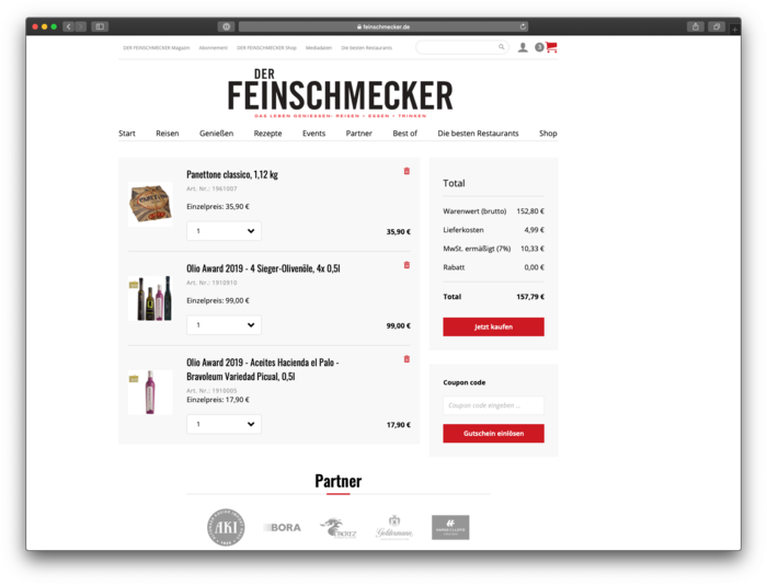 Feinschmecker Headless E-Commerce System Feinschmecker Headless E-Commerce System
