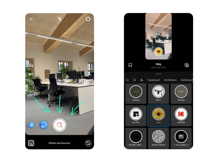 Filtergalerie auf Instagram durchsuchen meta-spark-effekt-speichern-01