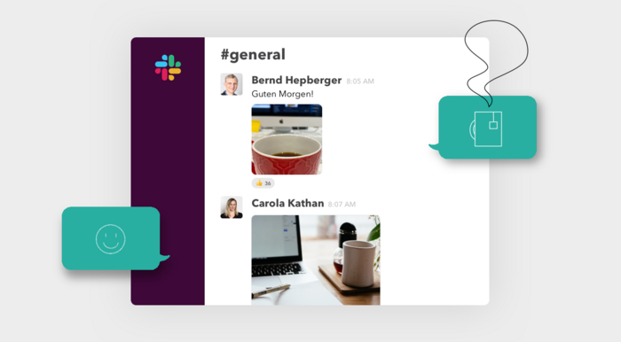 Ein freundliches „Guten Morgen“ ist nett und hilft dabei, dass alle wissen, ob du gerade verfügbar bist. HomeOffice - Kommunikation